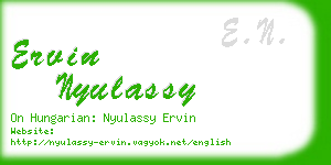 ervin nyulassy business card